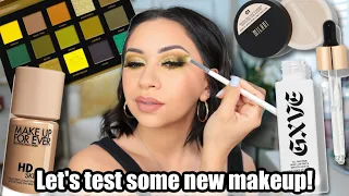 TESTING NEW SPRING MAKEUP 2022 | GXVE PRIMER OIL , MAKEUP FOREVER HD SKIN , TROPICAL VIBES PALETTE!