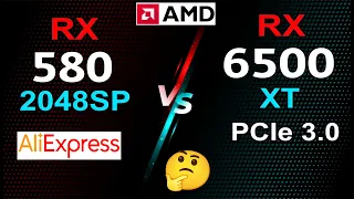 RX 580 2048SP vs RX 6500 xt test in 10 games