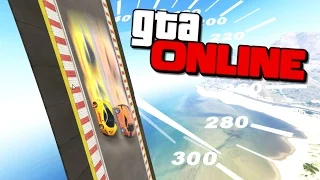 БЕСКОНЕЧНЫЙ СПУСК И РАЗГОН ДО 2000КМ/Ч В ОГРОМНУЮ ВОРОНКУ В GTA 5 ONLINE (ГТА 5 ГОНКИ)