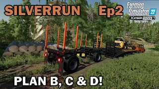 SILVERRUN FOREST | FS22 | Ep2 | PLAN B, C & D! | Farming Simulator 22 PS5 Let’s Play.