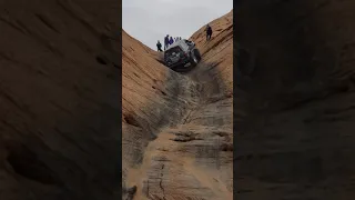 Hell's Gate on Hell's Revenge trail, Moab UT, rollover at the top