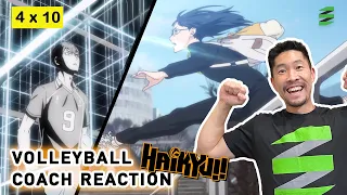 Volleyball Coach Reacts to HAIKYUU S4 E10 - Kageyama struggles with gym depth perception