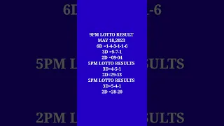 pcso lotto result may 18,2023