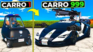 EVOLUINDO CARROS DA POLICIA NO GTA 5!! (Incrivel)