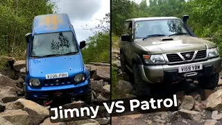 [OFFROAD VS] Nissan Patrol VS Suzuki Jimny on Rock Crawling