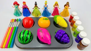 Satisfying Video l How to make Rainbow Lollipop Popsicle int Tropical Fruit & Playdough Cutting