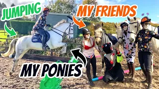 MY FRIENDS RIDE MY PONIES FOR THE FIRST TIME ~ Pony gymkhana games | Challenge social