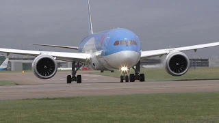 TUI DREAMLINER 787  AWESOME POWER WOW !!! EXTREME CLOSE TAKE OFF 23LEFT MANCHESTER ATC ENJOY