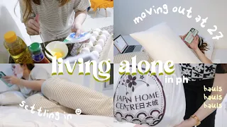 living alone vlog 🌷i moved out at 27!!! ☻ shopping for my first apartment and settling in