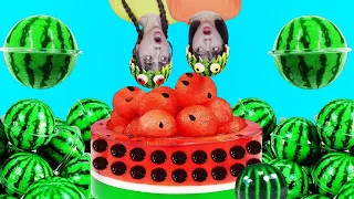 ASMR MUKBANG Watermelon DESSERT ICE CREAM EATING 수박 디저트 아이스크림 탕후루 먹방 & 레시피 LILI TV