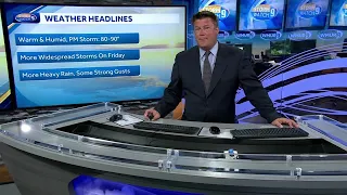 Video: Partly sunny Thursday with a chance of scattered showers and storms