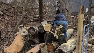 Updated homemade firewood bundler