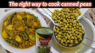 Canned Green Peas | How To cook Canned Peas | peas Potato curry recipe | Canned Peas recipe