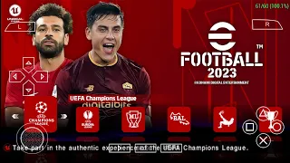 🆕 eFOOTBALL PES 2023 PPSSPP Update Transfers & New Kits 2023 Real Faces Camera PS5 Best Graphics HD