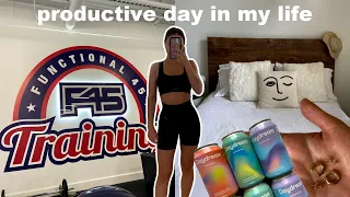 productive reset vlog: 7:30am morning routine, first f45 class back, cleaning, pr, jewelry haul
