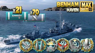 Destroyer Benham behind enemy lines - World of Warships