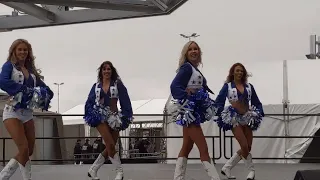 Dallas Cowboys Cheerleaders perform on East Plaza Closeup view 12/11/22 before Houston Texans game