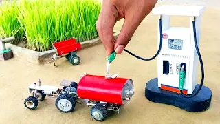 diy tractor mini petrol pump science project | part 2@MiniCreative1 @KeepVilla