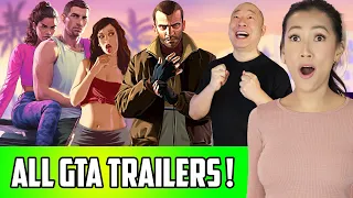 All GTA Trailers Reaction | Grand Theft Auto Has Changed Gaming Forever!