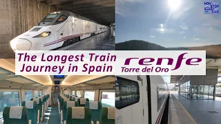 THE LONGEST TRAIN JOURNEY IN SPAIN / TORRE DEL ORO / RENFE ALVIA S-130 / SPANISH TRAIN TRIP REPORT