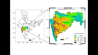 Study Area map with topography using QGIS tool.