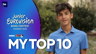 Junior Eurovision 2020 – My Top 10 (So Far) + 🇧🇾🇷🇸