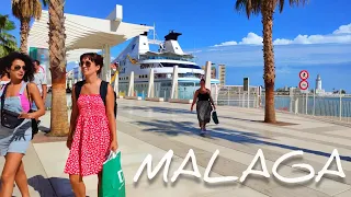 MALAGA City Port 🇪🇦 Spain Summer 2022 September Update Costa del Sol Andalucia Walking Tour