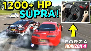 1200+ HP Supra Drift Build in Forza Horizon 4! (Logitech G29 gameplay)