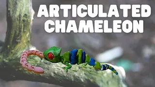 Articulated Chameleon 3D Printed - Tutorial, Print Settings, Time Lapse, Showcase