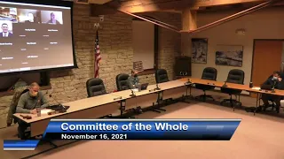 Batavia Committee of the Whole Meeting. November 16, 2021
