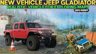 New Scout Vehicle Jeep Gladiator in SnowRunner Realistic Vehicle For Exploring Maps