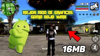 ¡¡MOD DE GRÁFICOS PARA EL GTA SAN ANDREAS ANDROID GAMA BAJA [16MB] VÍDEO DEFINITIVO!!