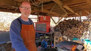 Wood Fired Forge Setup