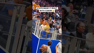 Steph Curry missed Canon the first time, but connected on his next try 😂🙌