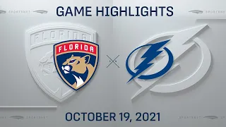 NHL Highlights | Panthers vs. Lightning - Oct. 19, 2021
