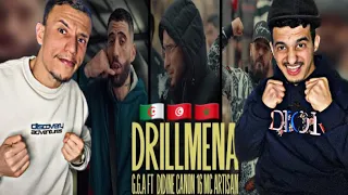 G.G.A Ft Didine Canon 16 , Mc Artisan - Drillmena (Reaction) 🇲🇦🇹🇳🇩🇿 Mala Track 🔥🔥