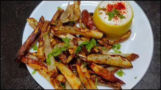 Sweet Potato Fries in Air Fryer | Sweet Potato French Fries | Air Fryer Recipe | Zero Oil | M'Oven