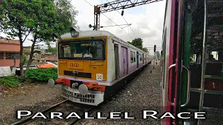 High Speed Local Train Parallel Race || Katwa-Howrah Local Vs Seoraphuli-Howrah Local