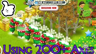 Hay Day Gameplay Level 208 | Cutting Down Dead Trees And Bushes | Using 200+ Axes And 70 Saw #Hayday