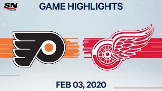 NHL Highlights | Philadelphia Flyers vs. Detroit Red Wings – Feb. 3, 2020
