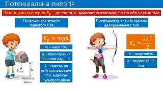 Механічна енергія  Потенціальна і кінетична енергії тіла 7 клас