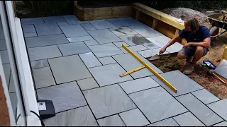 Grey sandstone patio time lapse. (method in description)