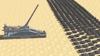 800MM GUSTAV GUN vs 1000 HEAVY TANK  - Men OF War Assault Squad 2