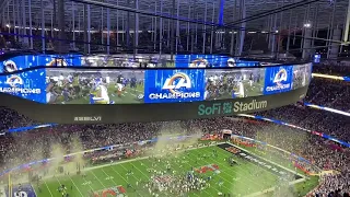 Los Angeles Rams win Super Bowl LVI Final Minute of game and Celebration