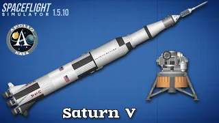 How To Build Saturn V | in Spaceflight Simulator | Saturn V Apollo |