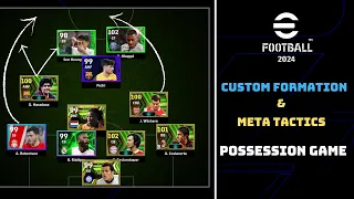 Best Custom Formation & Meta Tactics Possession Game In eFootball 2024