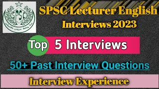 spsc Lecturer English interview questions 2023|| English interview experience and questions|MJS