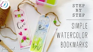 Simple Watercolor Bookmarks for Beginners | Easy watercolor tutorial