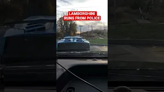 LAMBORGHINI AVENTADOR SVJ RUNS FROM POLICE #shorts