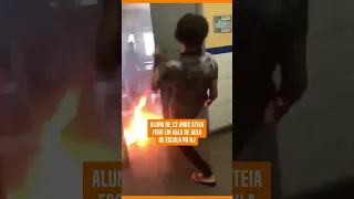 Aluno de 12 anos ateia fogo em sala de aula de escola no Rio de Janeiro #Shorts